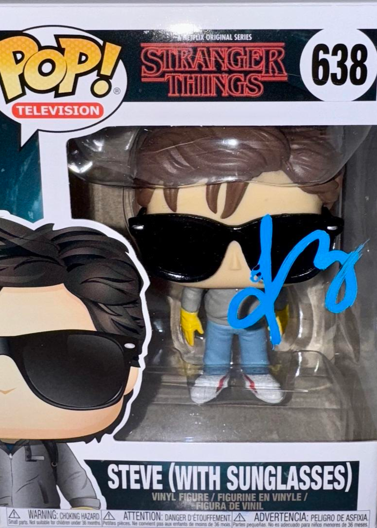 Joe Keery Signed Funko Pop #638 "Steve" (Stranger Things) - Beckett COA